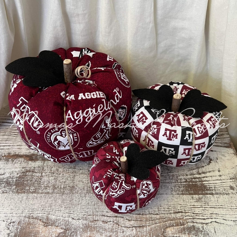 Texas A&M Inspired Plush Pumpkin Set 🏈